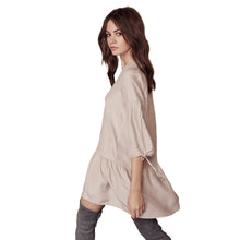 Women Dress Deep V Neck 3/4 Lantern Sleeve Casual Dress Vintage Tassel Woman Boho Dress Vestidos TIML66