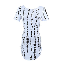 Women Dress Sexy Mini Dress Clubwear Contrast Print Curved Hem Short Sleeve Slim Fit Casual Dress TIML66 TIML66