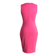 Women Hollow Out Midi Dress Solid Sleeveless Cross Strap Slim Bodycon Dress RoseBlack Pencil Dress Vestido De Festa TIML66 TIML66