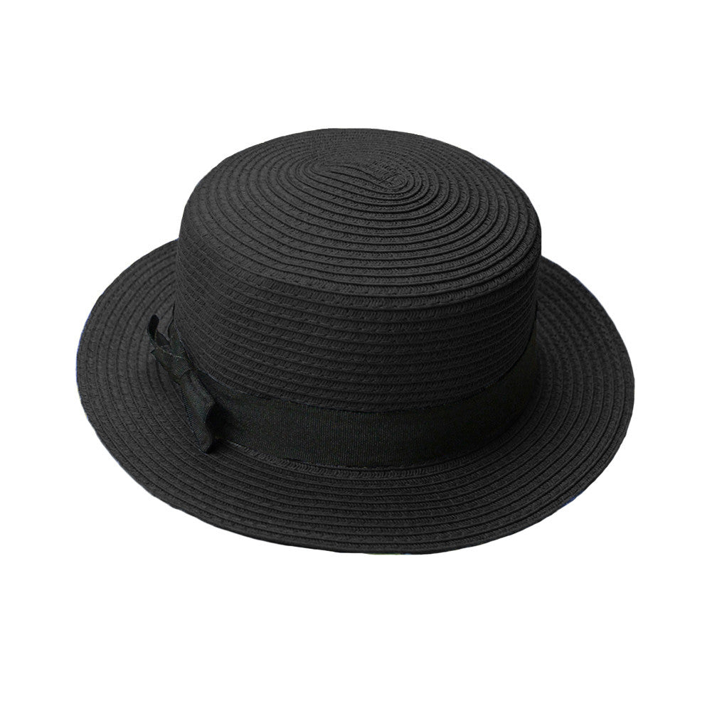 Women Lady Fedora Hat Trilby Bowknot Straw fedora Panama Beach Women Hat feminino  TIML66 TIML66