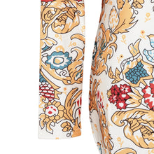 Women Sexy Bodycon Dress Floral Print O-Neck Long Sleeve Pencil Dress Bandage Dress Clubwear Yellow TIML66 TIML66