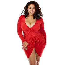 Women Sexy Dress Deep V-Neck Long Sleeve Wrap Bandage Dress Plus Size Bodycon Dress Vestidos XXXL TIML66 TIML66