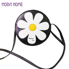 women shoulder bag pu leather sunflower zip adjustable shoulder strap crossbody bag coin purse black TIML66