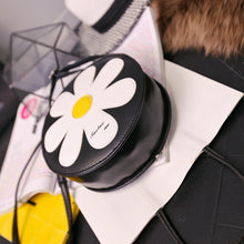 Women Shoulder Bag PU Leather Sunflower Zip Adjustable Shoulder Strap Crossbody Bag Coin Purse Black TIML66 TIML66