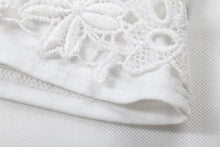 Women Vintage Crochet Lace Tops Casual Sexy Round Neck Sleeveless Shirt Hollow Out Women Blouses White TIML66 TIML66