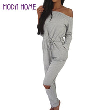 Womens Playsuits Off The Shoulder Slash Neck Casual Bodysuit Elastic Waist Cutout Club Playsuit Rompers TIML66 TIML66