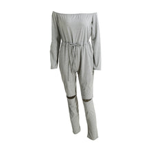 Womens Playsuits Off The Shoulder Slash Neck Casual Bodysuit Elastic Waist Cutout Club Playsuit Rompers TIML66 TIML66