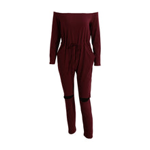 womens playsuits off the shoulder slash neck casual bodysuit elastic waist cutout club playsuit rompers TIML66