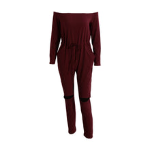 Womens Playsuits Off The Shoulder Slash Neck Casual Bodysuit Elastic Waist Cutout Club Playsuit Rompers TIML66 TIML66