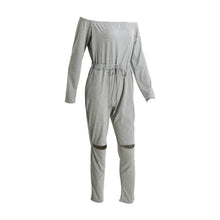 Womens Playsuits Off The Shoulder Slash Neck Casual Bodysuit Elastic Waist Cutout Club Playsuit Rompers TIML66 TIML66