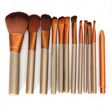 gold 12pcs make up brushes set foundation face eye powder blusher pro pinceaux cosmetics makeup brush maquiagem TIML66