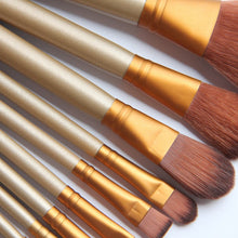 gold 12pcs make up brushes set foundation face eye powder blusher pro pinceaux cosmetics makeup brush maquiagem TIML66