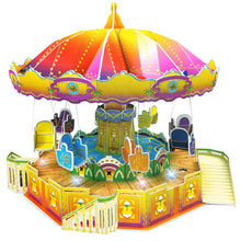 Kids Toys 3D Puzzle Amusement ParkFerris Wheel with Music and Lights 360-degree Rotating Puzzle DIY Educational Toys TIML66 TIML66