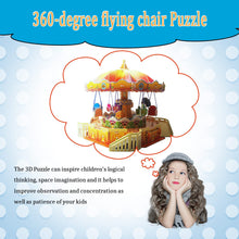 Kids Toys 3D Puzzle Amusement ParkFerris Wheel with Music and Lights 360-degree Rotating Puzzle DIY Educational Toys TIML66 TIML66