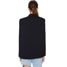 ladies women long sleeve lapel cape poncho office jacket cloak blazer suit coat TIML66