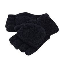 New Men Women Gloves Warm Half Finger Flip Knitted Mittens Glove 6 Colors  TIML66