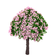 Plastic Trees Model Train Layout Garden Scenery 4Pcs White and Pink Flower Trees Model Diorama Miniature Popular Model Toys TIML66 TIML66