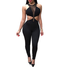 Rompers Womens Jumpsuits Sexy Mesh Cut Out Sleeveless Bodysuit Women Solid Playsuit Bodycon Jumpsuit Overalls Clubwear TIML66 TIML66