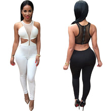 Rompers Womens Jumpsuits Sexy Mesh Cut Out Sleeveless Bodysuit Women Solid Playsuit Bodycon Jumpsuit Overalls Clubwear TIML66 TIML66
