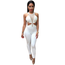 Rompers Womens Jumpsuits Sexy Mesh Cut Out Sleeveless Bodysuit Women Solid Playsuit Bodycon Jumpsuit Overalls Clubwear TIML66 TIML66
