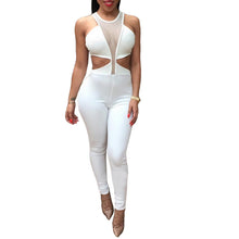Rompers Womens Jumpsuits Sexy Mesh Cut Out Sleeveless Bodysuit Women Solid Playsuit Bodycon Jumpsuit Overalls Clubwear TIML66 TIML66