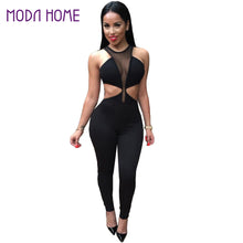 Rompers Womens Jumpsuits Sexy Mesh Cut Out Sleeveless Bodysuit Women Solid Playsuit Bodycon Jumpsuit Overalls Clubwear TIML66 TIML66