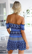 sexy off should bohemian dress elegant print beach casual dresses plus size dress women backless dress vestidos TIML66