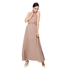 Sexy Women Chiffon Dress Turtle Neck Casual Long Maxi Dress Robe Sexy Party Dresses Plus Size Beach Vestidos Coffee TIML66 TIML66