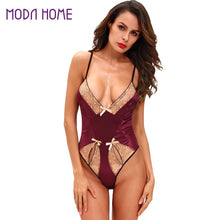 sexy women lingerie hollow out bodysuit slicing pole dance clothing deep v neck exotic lingerie sleepwear ladies leotard TIML66