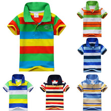 1-7Y Baby Children Boys Striped T-shirts Kids Tops S Tee Polo Shirts Clothing TIML66