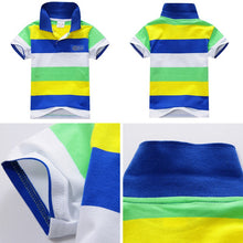 1-7Y Baby Children Boys Striped T-shirts Kids Tops S Tee Polo Shirts Clothing TIML66