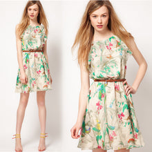 Women Chiffon Dress Floral Print Sleeveless Super Worthy Mini Tank Dress Ladies Dresses TIML66 TIML66