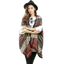 Vintage Women Shawls And Scarves Poncho Blanket Cape Contrast Geometric Warm Cardigan Long Blanket Scarf Pashmina TIML66 TIML66