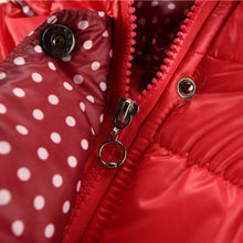 Super Warm Baby Girl Down Coat Bebe Hooded Jacket Bowknot Long Sleeve Jackets Kids Polka Dot Outwear TIML66