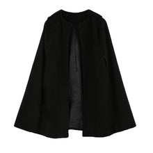 Women Coat and Jackets Batwing Cloak Loose Poncho Warm Cape Jacket Women Outerwear Overcoat CamelBlack TIML66 TIML66