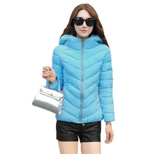 women parka long sleeve padded zipper hooded pockets outerwear plus size warm slim thick women coat l xxxl TIML66