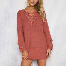 Warm Sweaters And Pullovers Long Sleeve Solid Color V-Neck Tops Clothing TIML66