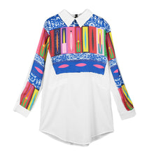 Women Blouses Vintage Retro Print Long Shirt Turn Down Collar Long Sleeve Shirt Casual Women Tops Blusas Plus size White TIML66 TIML66