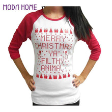 Women Christmas Tree Printed T-Shirt Ladies O-Neck Long Sleeve Patchwork Tops Holiday Casual Tee Top RedGreen Pull TIML66 TIML66