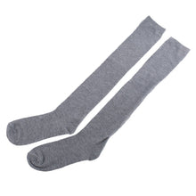 women girl sexy thigh high stocking over the knee cotton stockings opaque knitted 4 colors TIML66