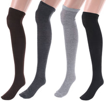 Girl Sexy Thigh High Stocking Over the Knee Cotton Stockings Opaque Knitted 4 Colors PY8 TIML66