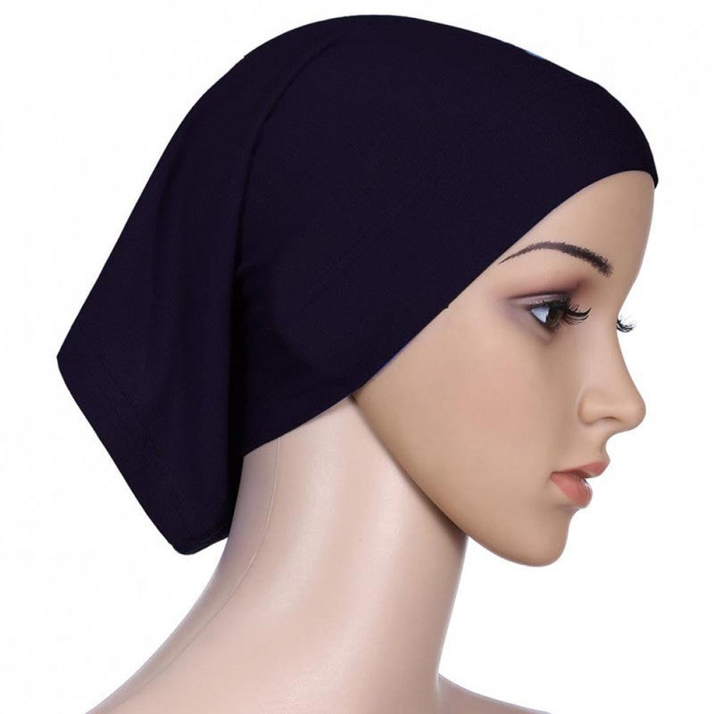 New Women Hijab Under Scarf Tuban Hair Bonnet Cap Bone Islamic Headscarf Head Cover 15 Colors PY4 TIML66