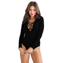 Women Jumpsuit Sexy Bodysuit Criss Cross Deep V Neck Ribbed Tights Bodycon Jumpsuit Short Rompers BlackGrey TIML66 TIML66