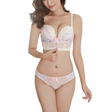 New Women Lace Underwear Push Up Side Support Plunge Bra and Panty Set Lingerie Bras Briefs Sets TIML66