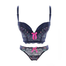 New Women Lace Underwear Push Up Side Support Plunge Bra and Panty Set Lingerie Bras Briefs Sets TIML66