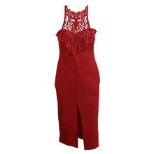women sexy bodycon dress off shoulder sleeveless back zipperclosure lace dress midi sexy club dress vesitdos TIML66