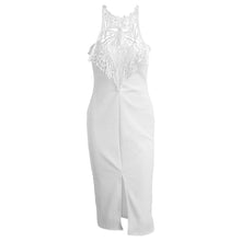 women sexy bodycon dress off shoulder sleeveless back zipperclosure lace dress midi sexy club dress vesitdos TIML66
