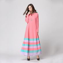 New Women's Sheer Chiffon Islamic Wear Abaya Jilbab Hijab Muslim Rainbow Dress PY3 TIML66