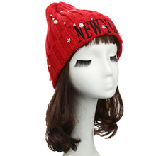 Casual Beanie Men Hat Letter Embroidery Pearl Warm Hip-Hop Cool Knitted Cap Headwear TIML66 TIML66