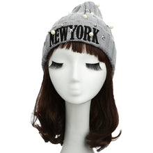 Casual Beanie Men Hat Letter Embroidery Pearl Warm Hip-Hop Cool Knitted Cap Headwear TIML66 TIML66